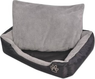 Produktbild von vidaXL Hundebett mit gepolstertem Kissen Schwarz XXL