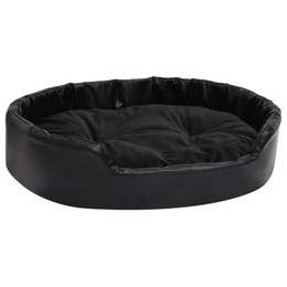 Produktbild von vidaXL Hundebett Schwarz 90x79x20 cm Plüsch Kunstleder