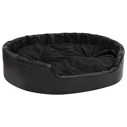 Produktbild von vidaXL Hundebett Schwarz 99x89x21 cm Plüsch Kunstleder