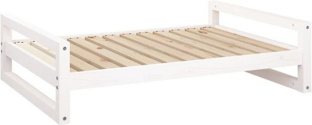 Produktbild von vidaXL Hundebett Weiß 105,5x75,5x28 cm Massivholz Kiefer