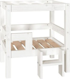 vidaXL Hundebett Weiß Massivholz Kiefer 55,5x53,5x60 cm – Bild 1 von 9