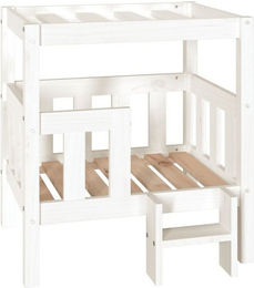 Produktbild von vidaXL Hundebett Weiß Massivholz Kiefer 65,5x43x70 cm