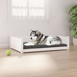 Produktbild von vidaXL Hundebett Weiß Massivholz Kiefer