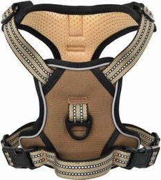 vidaXL Hundegeschirr Brustgeschirr mit Leine und Halsband Braun L Polyester – Bild 1 von 9