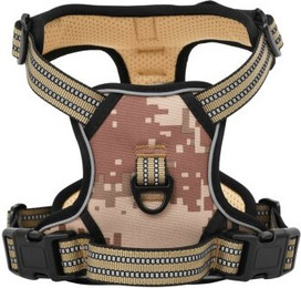 Produktbild von vidaXL Hundegeschirr Brustgeschirr mit Leine und Halsband Camouflage S Polyester