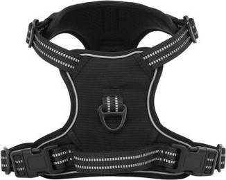 Produktbild von vidaXL Hundegeschirr Brustgeschirr mit Leine und Halsband Schwarz XL Polyester