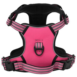 Produktbild von vidaXL Hundegeschirr Brustgeschirr Reflektierend Verstellbar Rosa L Polyester