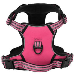 vidaXL Hundegeschirr Brustgeschirr Reflektierend Verstellbar Rosa M Polyester – Bild 1 von 9