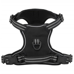 Produktbild von vidaXL Hundegeschirr Brustgeschirr Reflektierend Verstellbar Schwarz XL Polyester