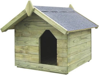 Produktbild von vidaXL Hundehütte aus imprägniertem Kiefernholz mit Dach