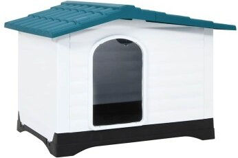 vidaXL Hundehütte Blau 90,5x68x66 cm Polypropylen – Bild 1 von 9