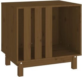 Produktbild von vidaXL Hundehütte Honigbraun Massivholz Kiefer 60x45x57 cm