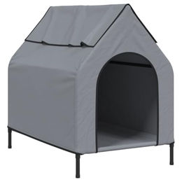 vidaXL Hundehütte mit erhöhtem Design und Stahlgestell – Bild 1 von 9