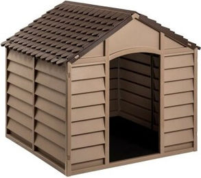 vidaXL Hundehütte mit UV-beständigem Dach aus Polypropylen – Bild 1 von 8