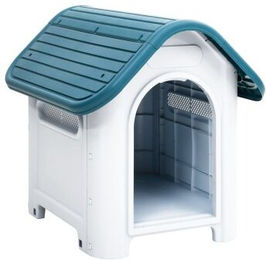 vidaXL Hundehütte Polypropylen Blau 59x75x66 cm – Bild 1 von 3