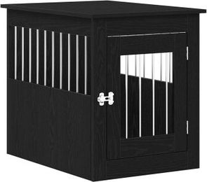 VidaXL Hundekäfig im Möbel-Stil graphit schwarz 75 cm, 55 cm, 65 cm – Bild 1 von 9