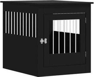 VidaXL Hundekäfig im Möbel-Stil schwarz 80 cm, 64,5 cm, 71 cm – Bild 1 von 9