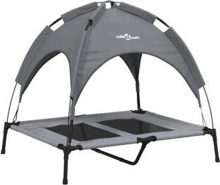 vidaXL Hundeliege mit Dach aus Oxford-Gewebe und Stahl – Bild 1 von 9