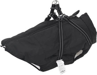 Produktbild von vidaXL Hundemantel mit Geschirr Wasserdicht Reflektierend Schwarz