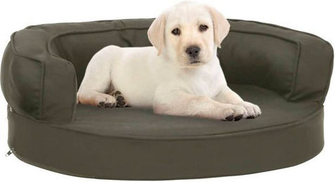 Produktbild von vidaXL Hundematratze Ergonomisch Leinenoptik Dunkelgrau