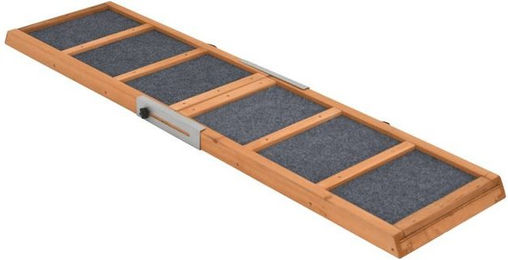 Produktbild von vidaXL Hunderampe Grau 120x30 cm Massivholz Tanne