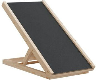 vidaXL Hunderampe Grau 70x35 cm Massivholz Tanne – Bild 1 von 9