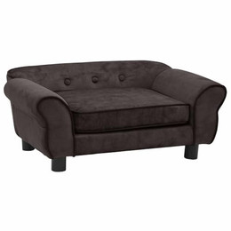 Produktbild von vidaXL Hundesofa Braun 72x45x30 cm Plüsch