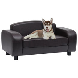 Produktbild von vidaXL Hundesofa Braun 80x50x40 cm Kunstleder
