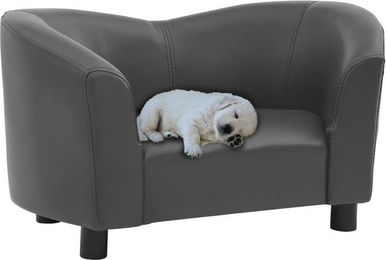 Produktbild von vidaXL Hundesofa Grau 67x41x39 cm Kunstleder