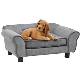 Produktbild von vidaXL Hundesofa Grau 72x45x30 cm Plüsch