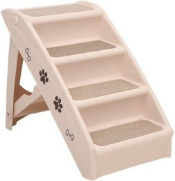 Produktbild von vidaXL Hundetreppe Klappbar Creme Haustiertreppe