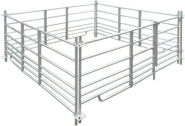 Produktbild von vidaXL Hundezwinger 4-Seiten-Schafgehege Verzinkter Stahl 183 x 183 x 92 cm