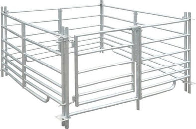 Produktbild von vidaXL Hundezwinger 4-Seiten Schafgehege verzinkter Stahl