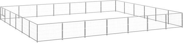 Produktbild von vidaXL Hundezwinger aus Stahl silbern