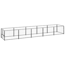 Produktbild von vidaXL Hundezwinger Schwarz 5m² Stahl - 5 m
