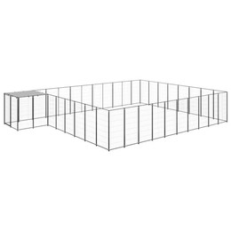 Produktbild von vidaXL Hundezwinger Schwarz Stahl