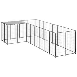 Produktbild von vidaXL Hundezwinger Schwarz Stahl