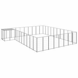 vidaXL Hundezwinger Schwarz Stahl – Bild 1 von 8