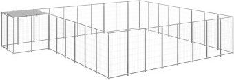 VidaXL Hundezwinger silber 5,5 m, 4,4 m, 1,1 m – Bild 1 von 3