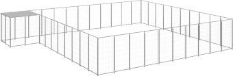 VidaXL Hundezwinger silber 6,6 m, 5,5 m, 1,1 m – Bild 1 von 3
