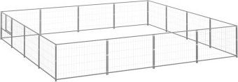 vidaXL Hundezwinger Silbern 16m² Stahl – Bild 1 von 7