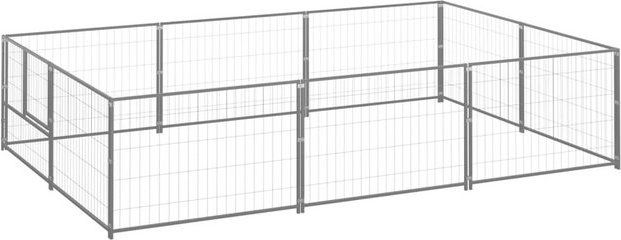 Produktbild von vidaXL Hundezwinger Silbern 6m² Stahl