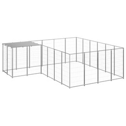Produktbild von vidaXL Hundezwinger Silbern aus Stahl