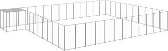 vidaXL Hundezwinger Silbern Stahl 37,51m² – Bild 1 von 8