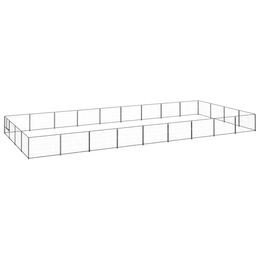 vidaXL Hundezwinger Stahl Schwarz – Bild 1 von 7