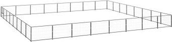 vidaXL Hundezwinger Stahl Schwarz 64m² – Bild 1 von 7