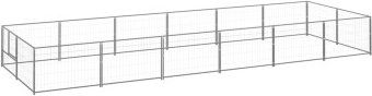 vidaXL Hundezwinger Stahl silbern 12m² – Bild 1 von 7