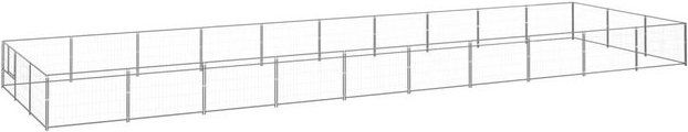 Produktbild von vidaXL Hundezwinger Stahl silbern 30m²