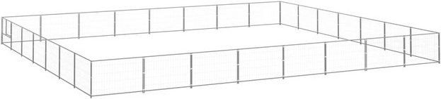 Produktbild von vidaXL Hundezwinger Stahl silbern