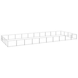 vidaXL Hundezwinger Stahl silbern 40m² – Bild 1 von 7